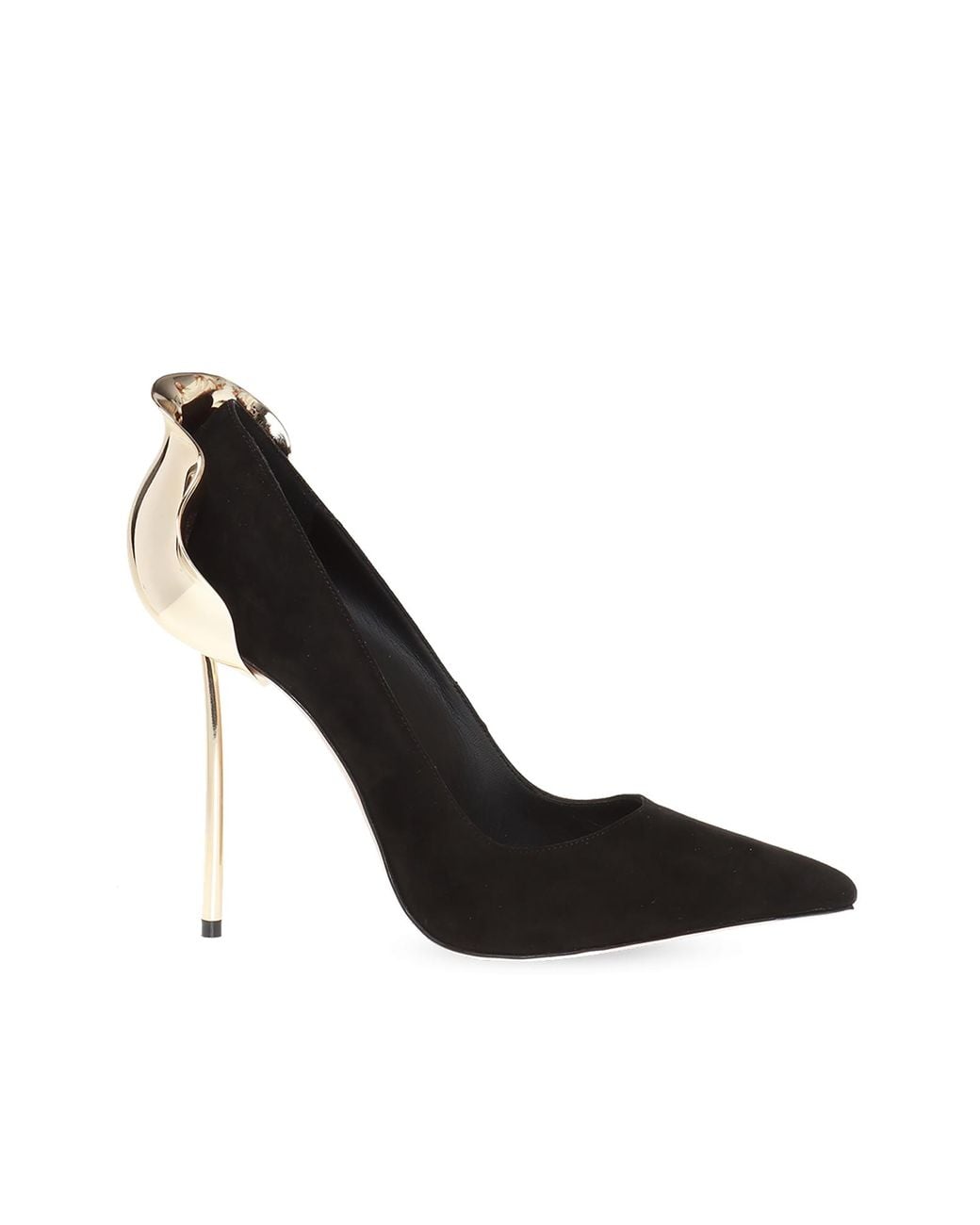 Le Silla Black Pumps With Decorative Appliqué 'Petalo'