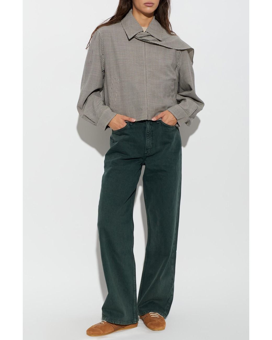 Rag & Bone Gray Wool Jacket With Scarf