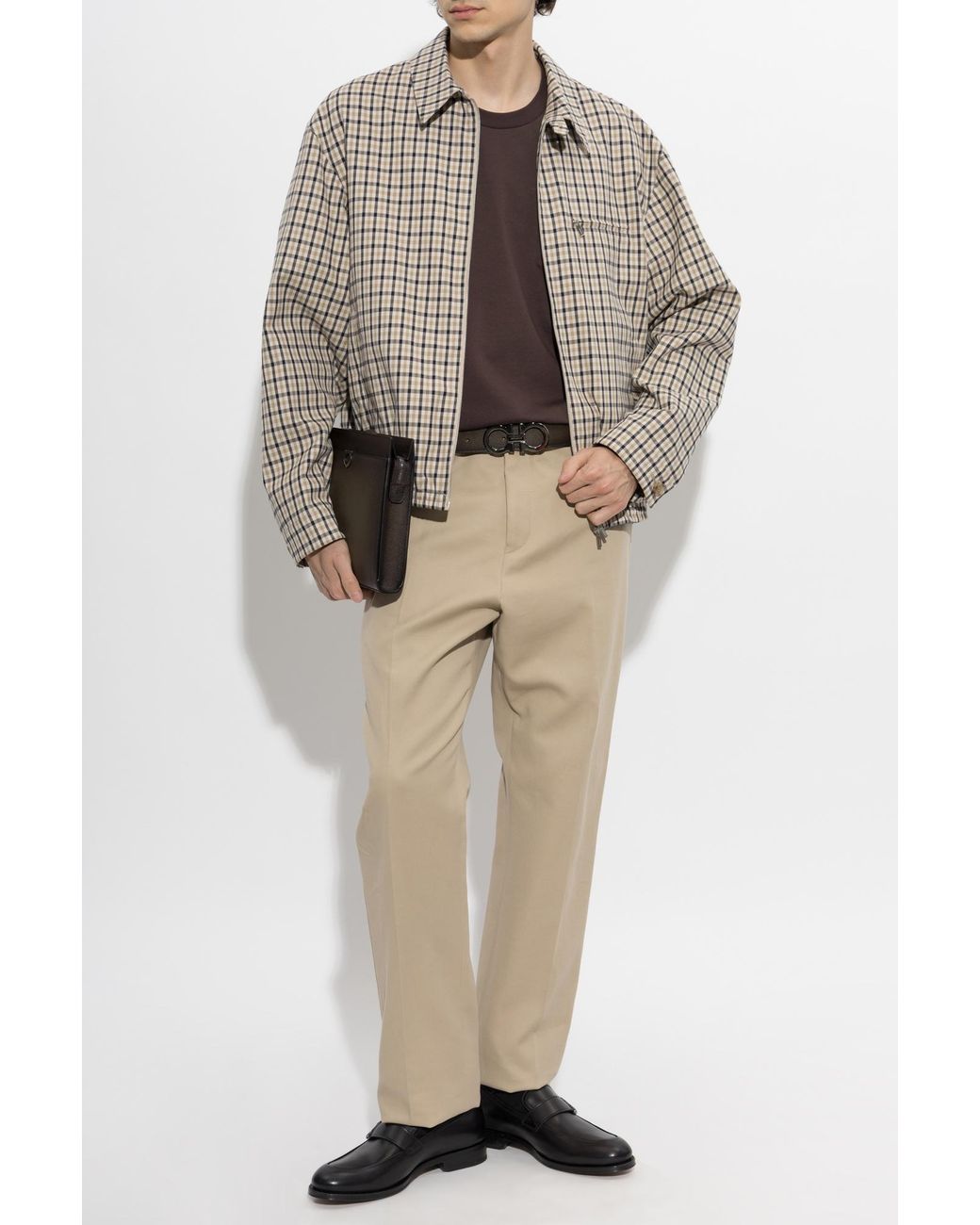 Ferragamo Brown T-Shirt With Pocket for men
