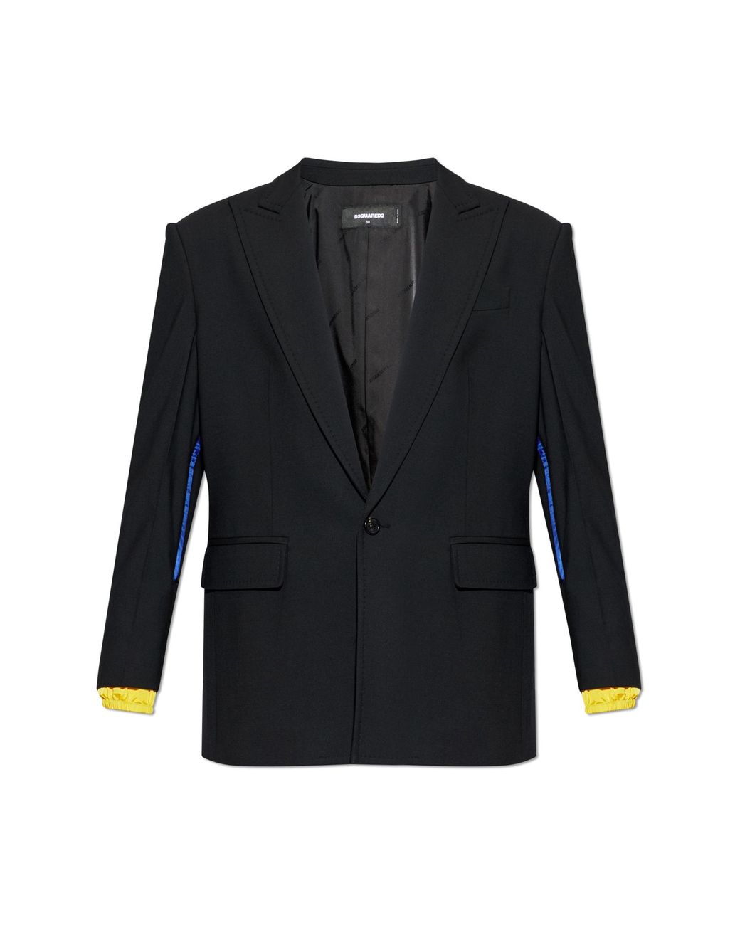 DSquared² Black Wool Blazer With A Single Vent for men