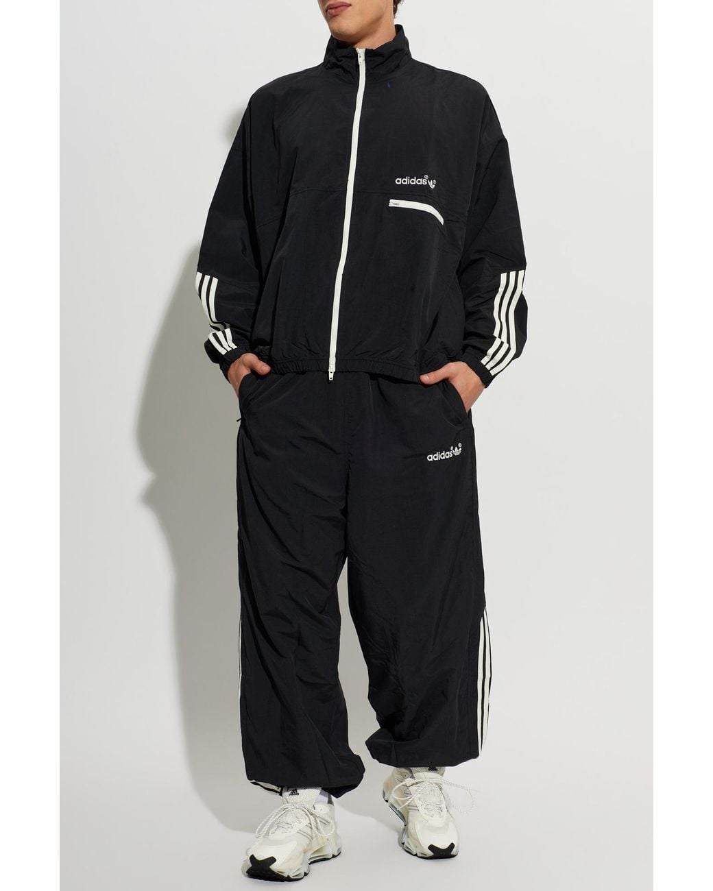 Adidas Originals Black Embroidered Logo Sweatshirt for men