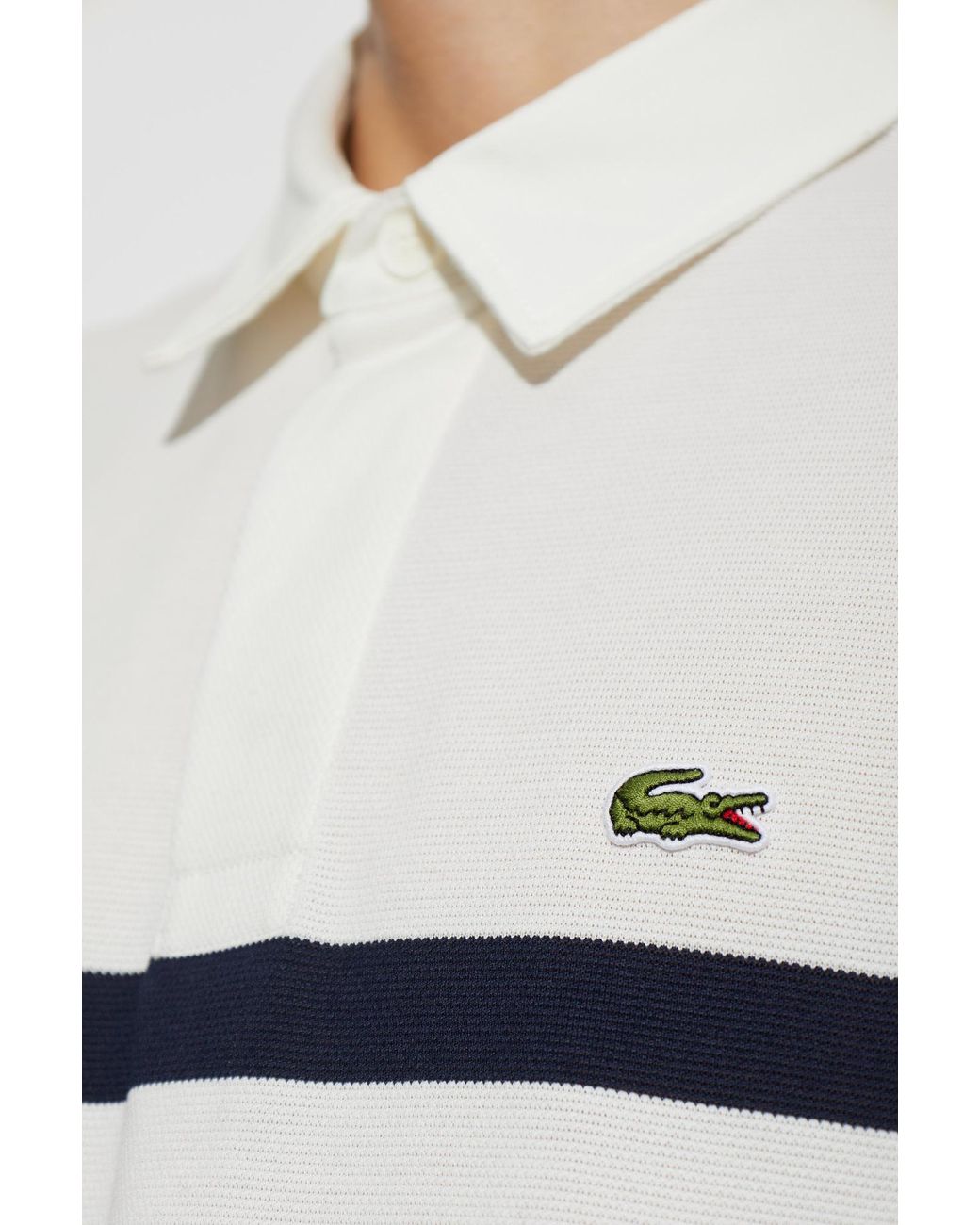 Lacoste Blue Polo Shirt With Logo Patch for men