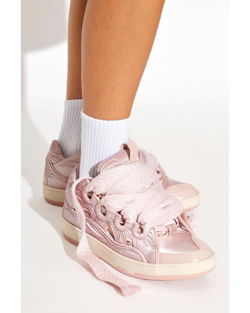Lanvin Pink Curb Sneakers