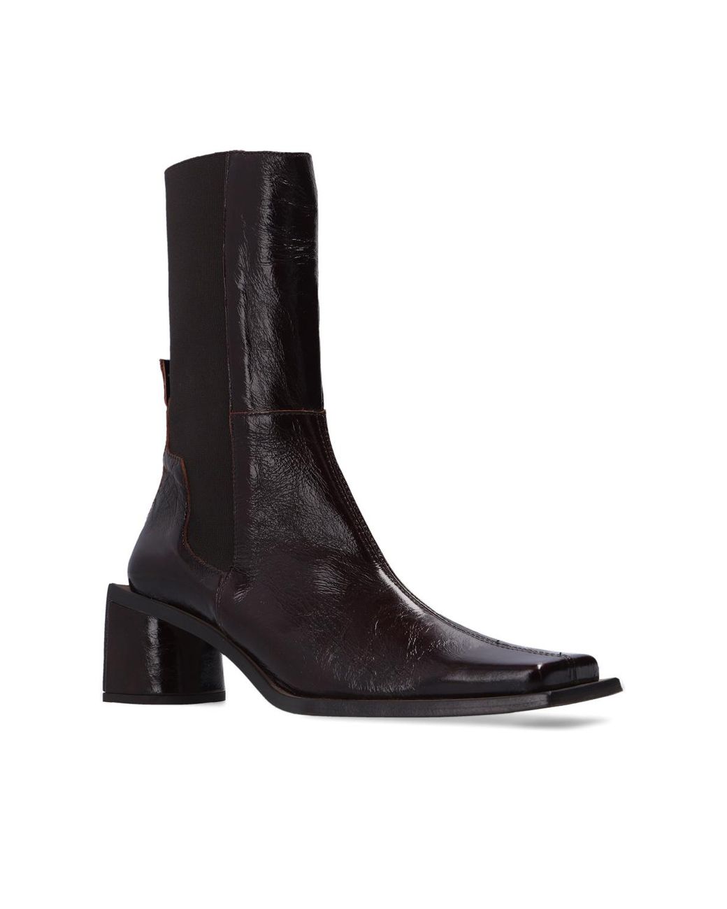 Miista Leather 'minnie' Heeled Ankle Boots in Brown | Lyst