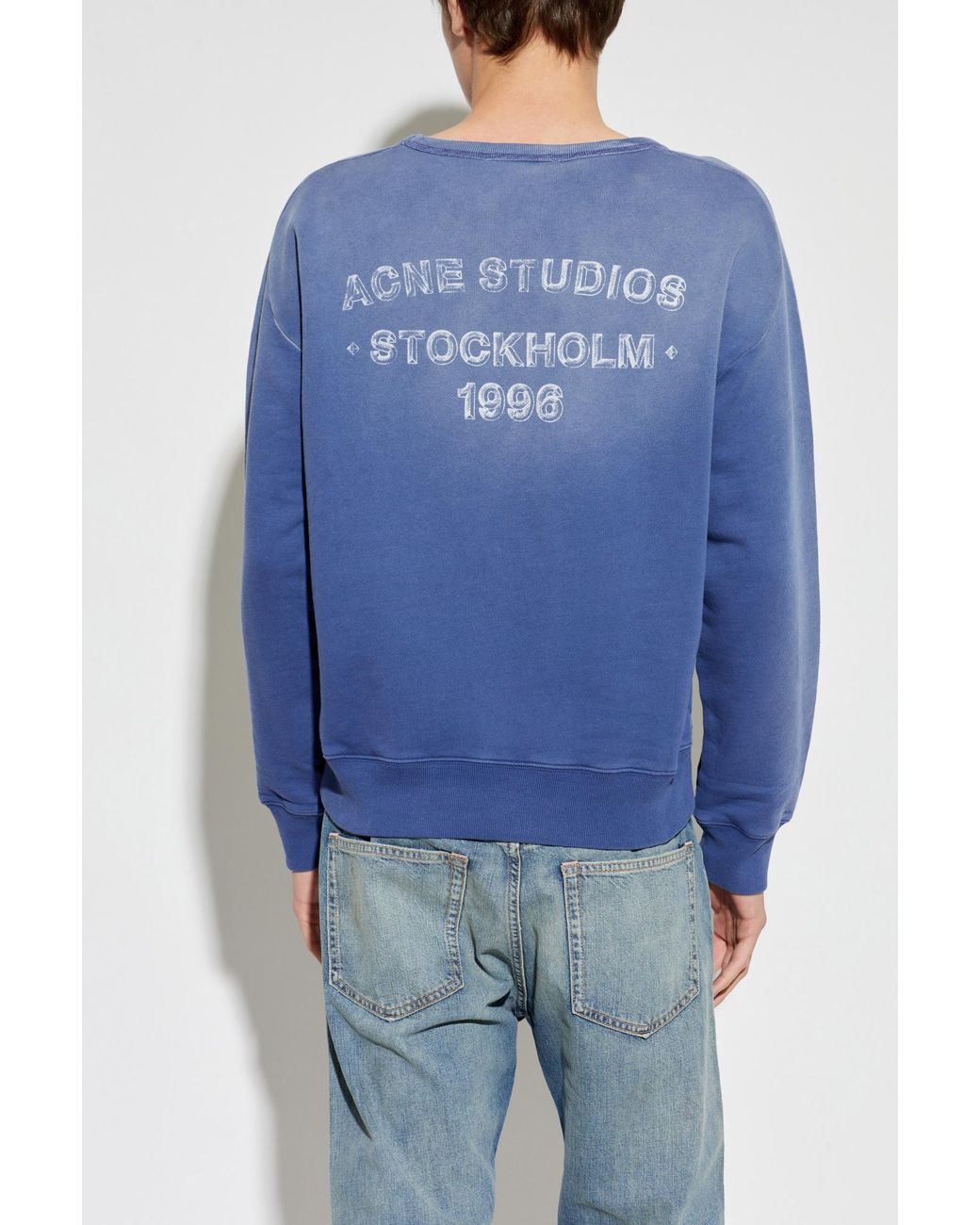 Acne Blue Sweatshirt With Print for men