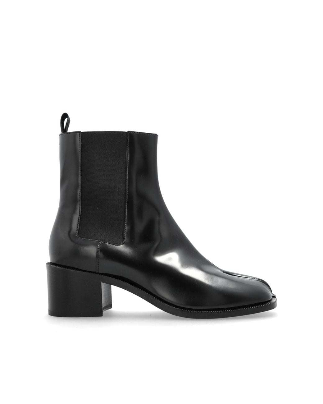 Maison Margiela Black Heeled Ankle Boots With "Tabi" Cut-Out