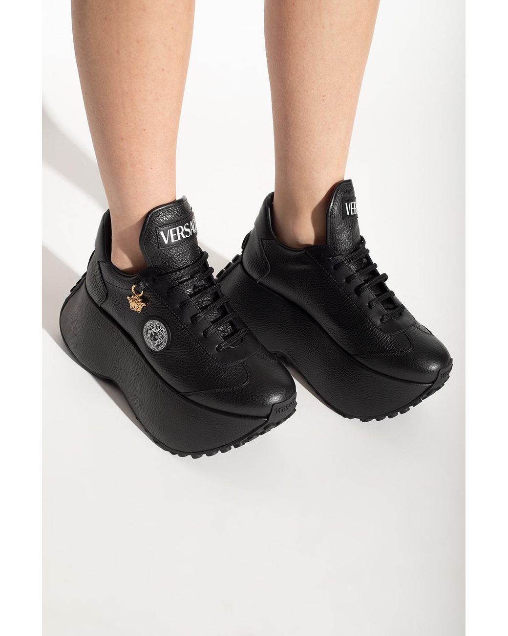 Versace 'triplatform' Shoes in Black | Lyst