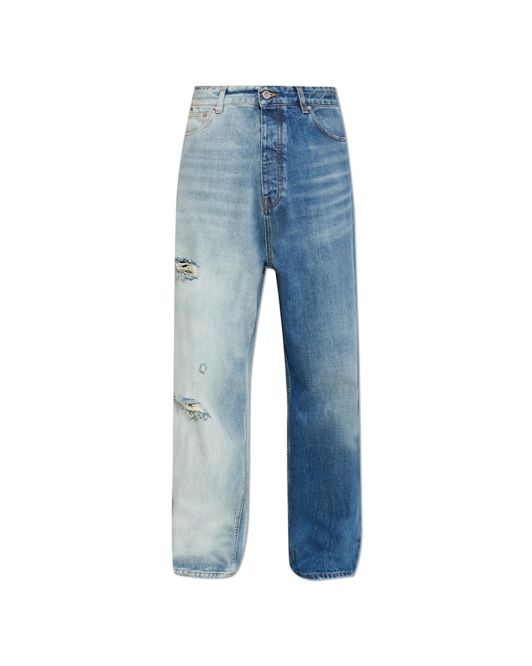 Vetements Blue Vintage-Effect Jeans for men