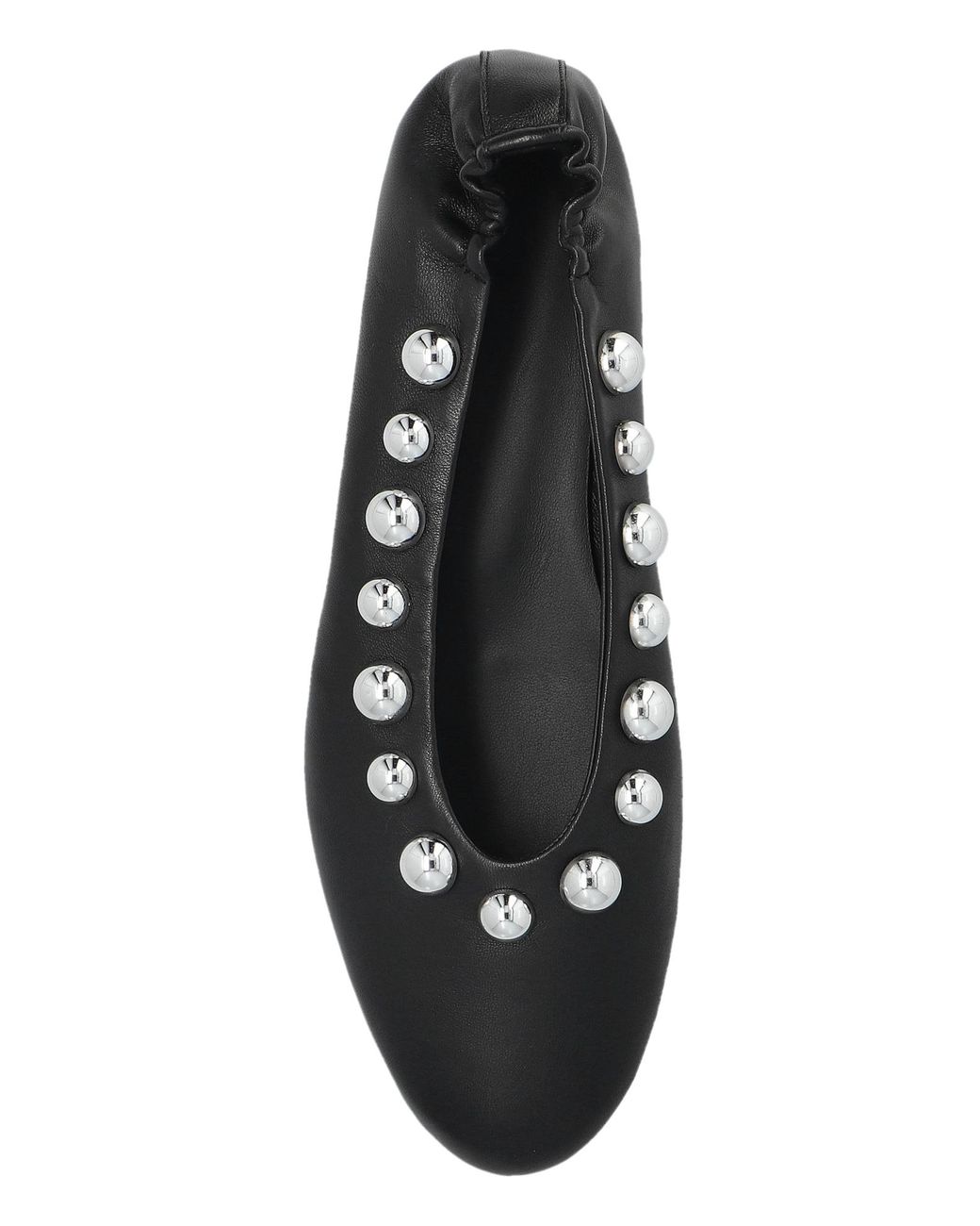 IRO Black Leather Ballerinas 'Tutu Studs'