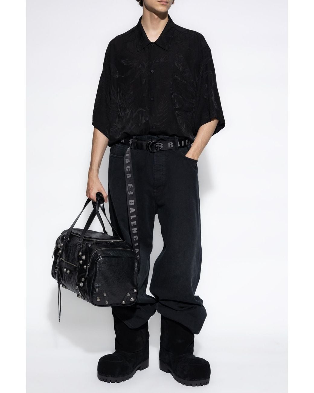 Balenciaga Black Short Sleeve Shirts for men