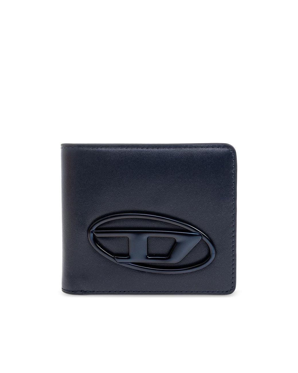 DIESEL Blue "Holi-D Bi Fold" Leather Wallet