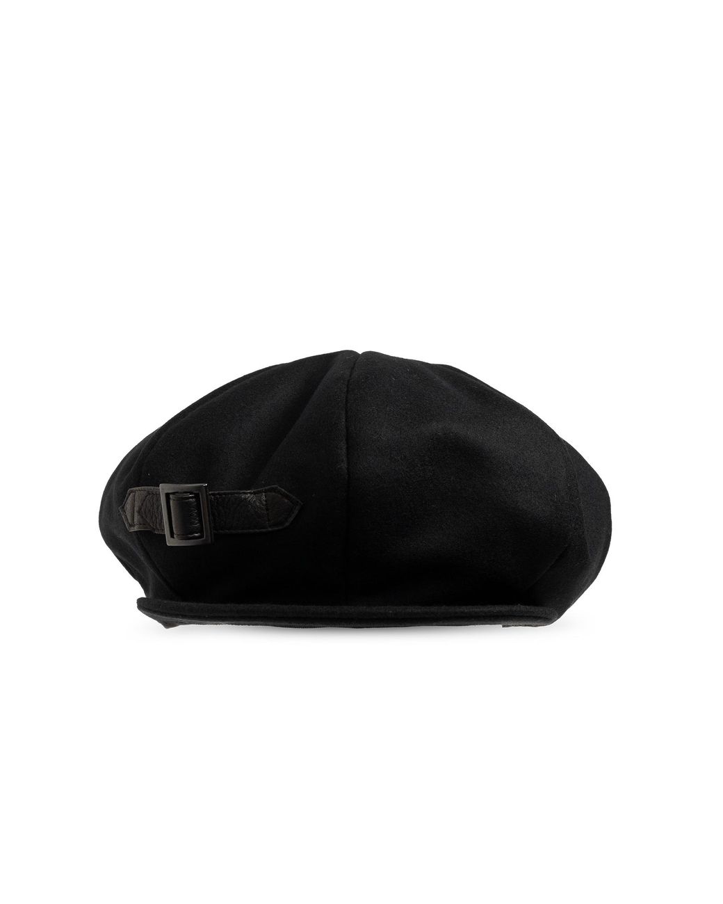 Yohji Yamamoto Black Wool Flat Cap for men