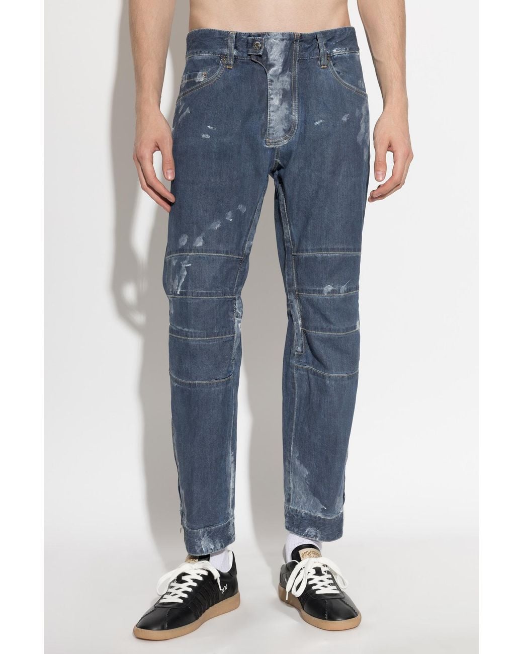 DSquared² Blue Denim Trousers With 'Vintage' Effect for men