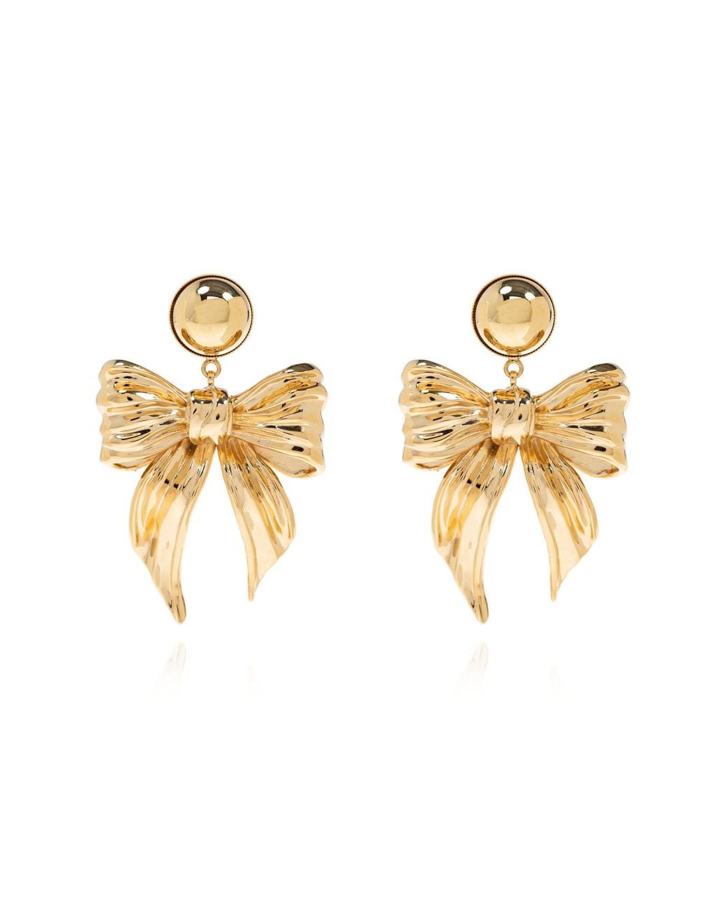 Dolce & Gabbana Metallic Bow-Shaped Clip-On Earrings