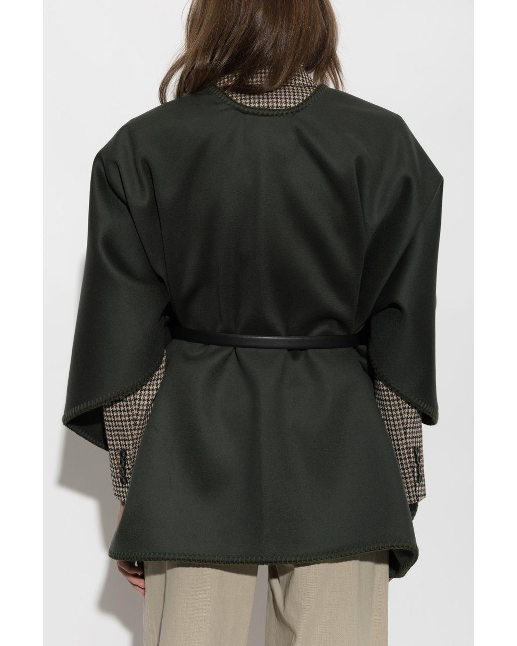 Max Mara Black Wool Poncho "Colomba"