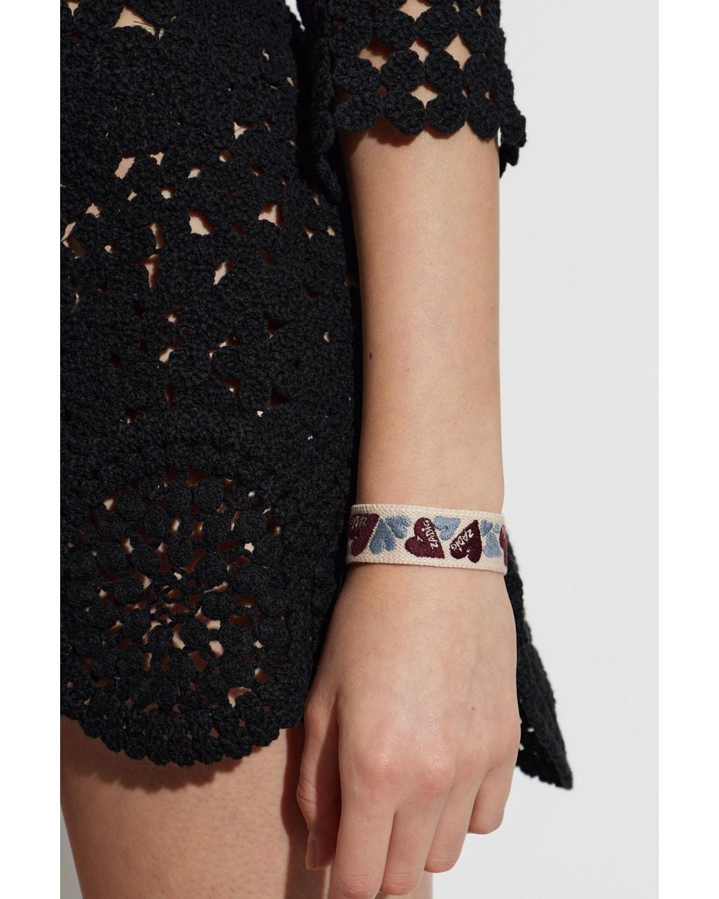 Zadig & Voltaire White Embroidered Bracelet