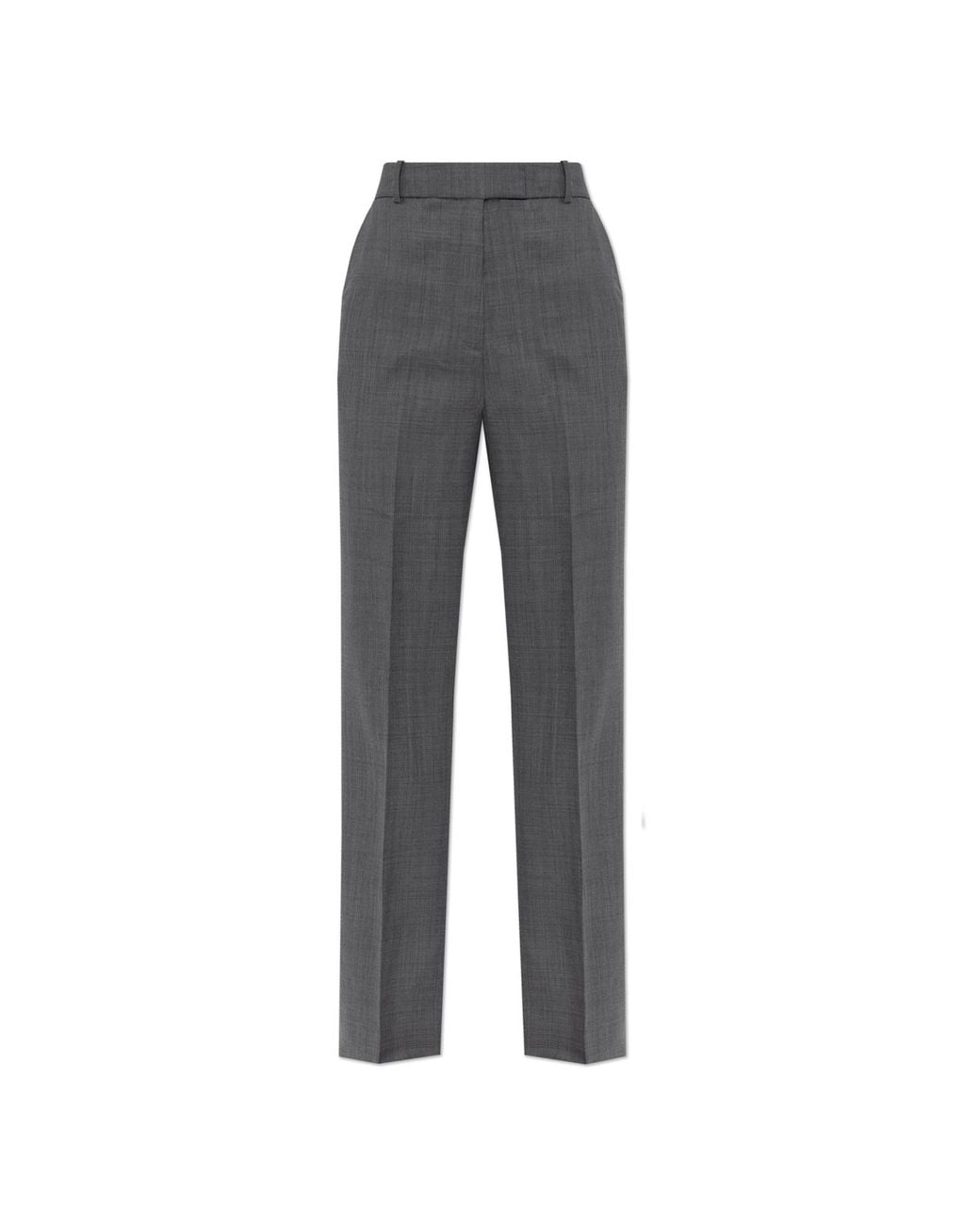 Ganni Gray Creased Trousers