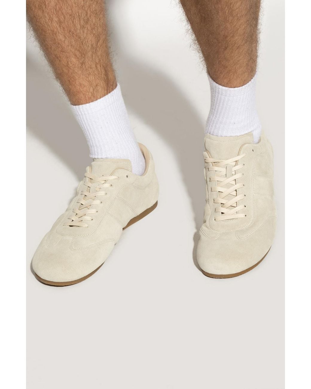 Lemaire White Soft Runner Sports Shoes for men