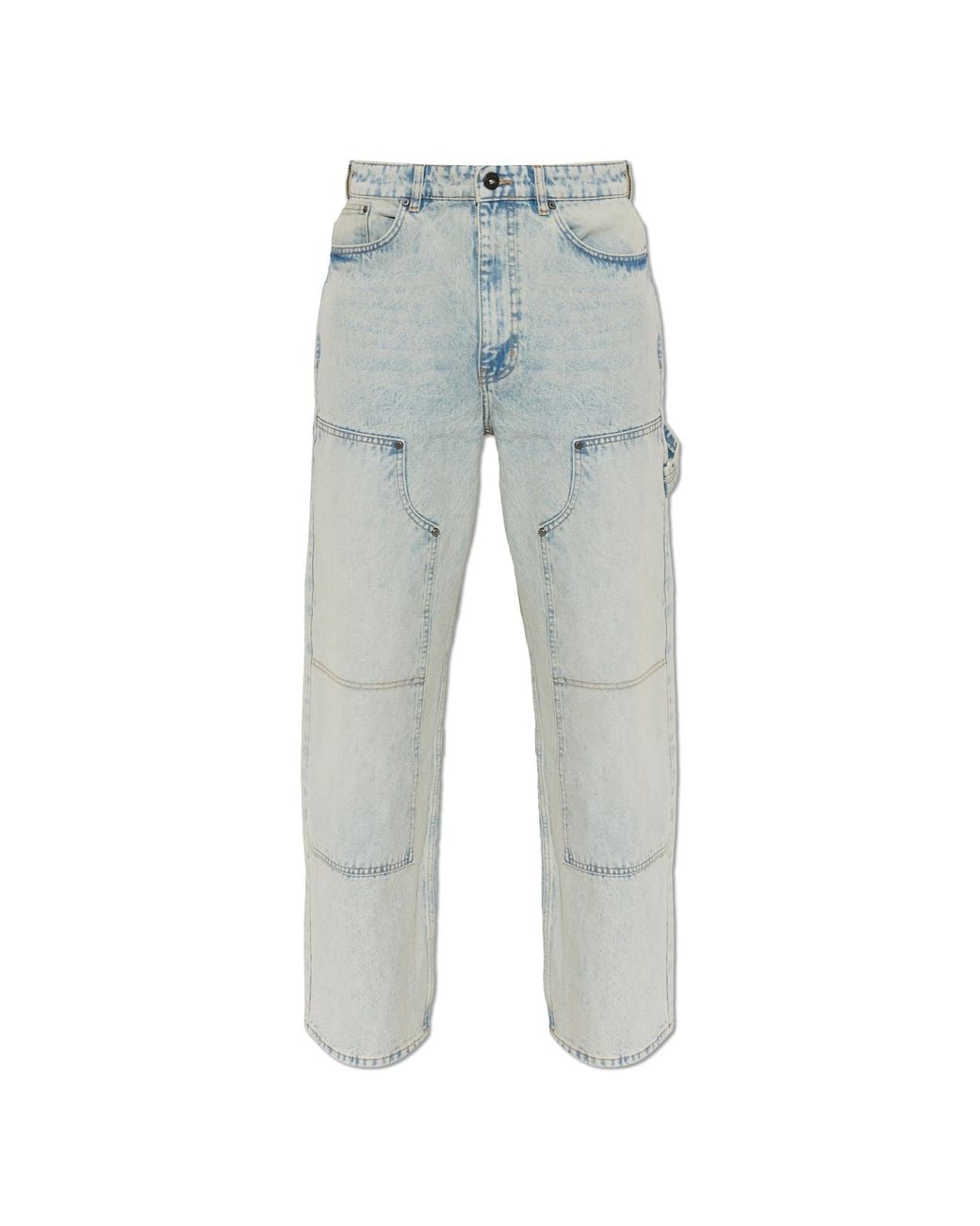 LAB C.O. OFF WHITE Blue Jeans With Printed Logo for men
