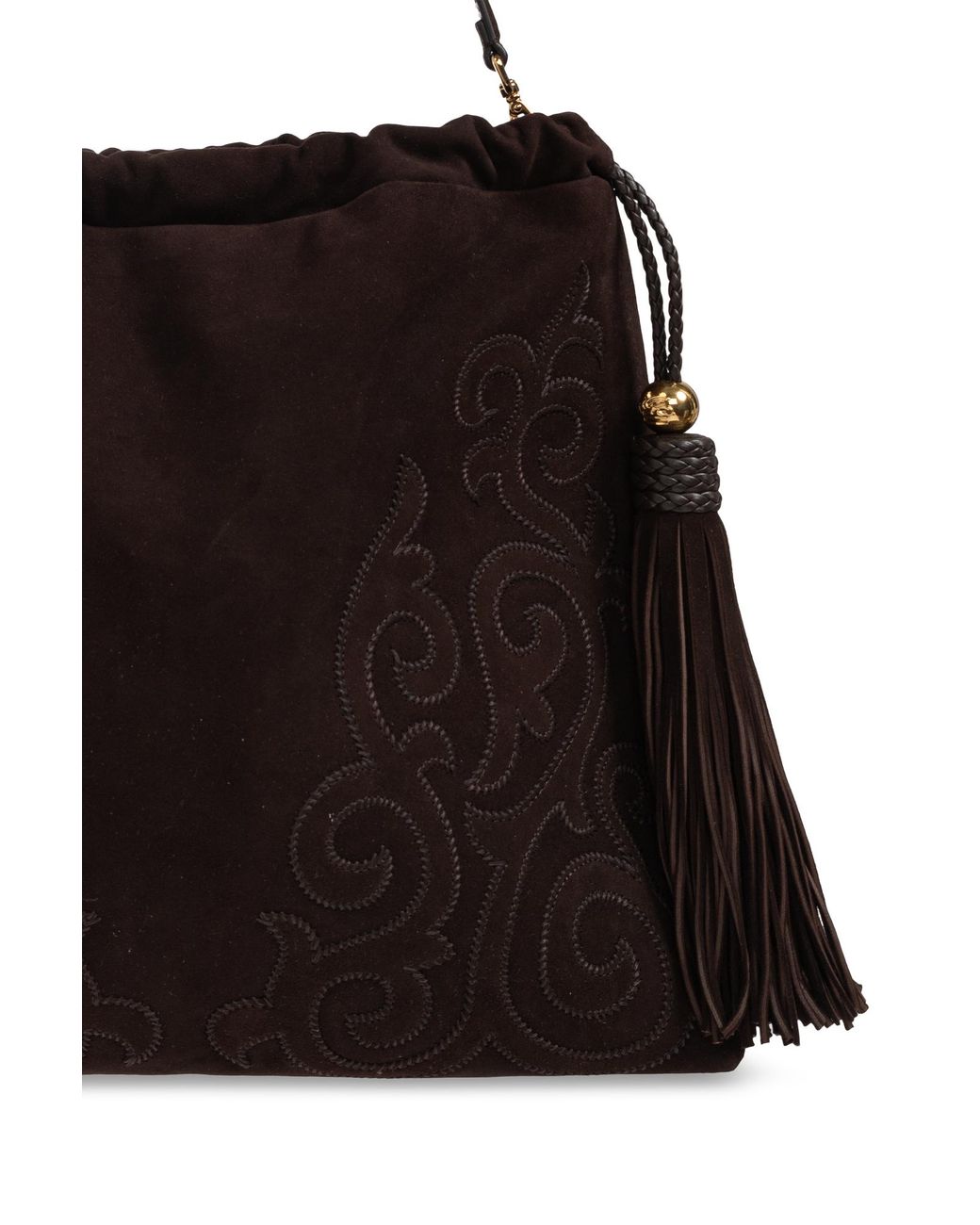 Etro Black Suede Bag "Kalispera Large"