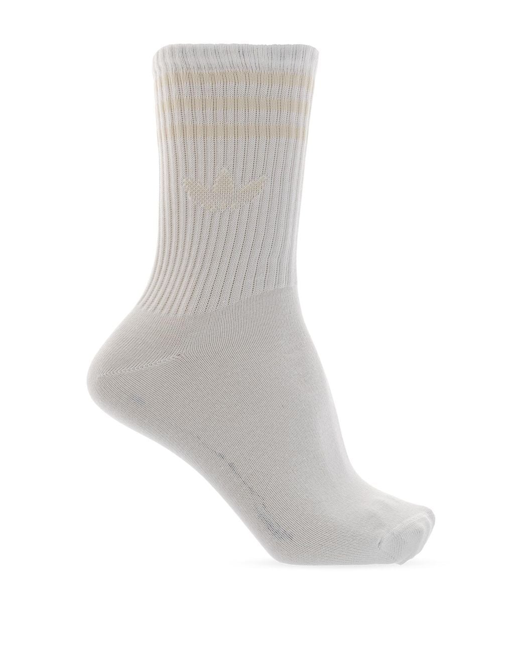 Adidas Originals White 3-Pack Logo Socks