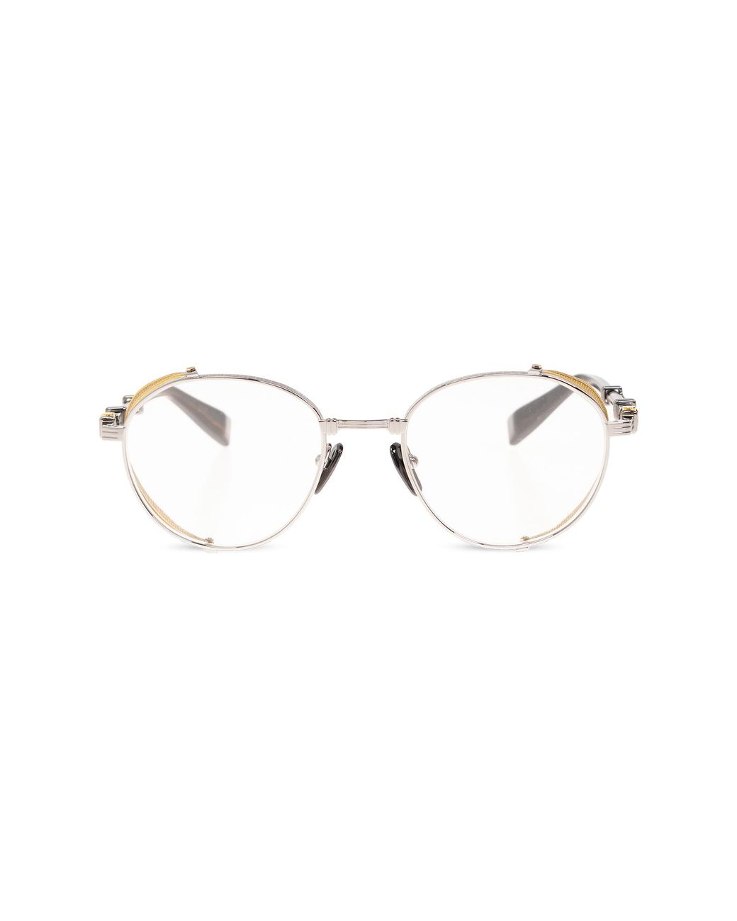 Balmain Metallic 'Brigade' Prescription Glasses