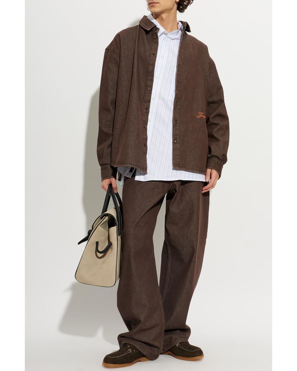 Jacquemus Brown 'Tempo' Jeans for men