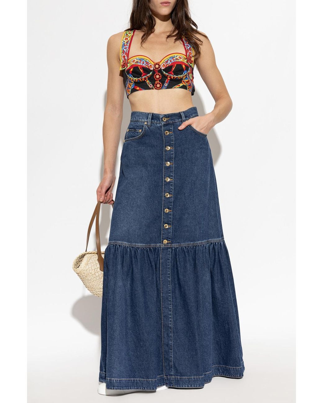 Dolce & Gabbana Blue Denim Skirt