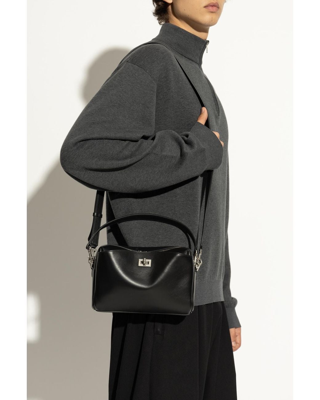 Balenciaga Black Shoulder Bag 'Rodeo' for men