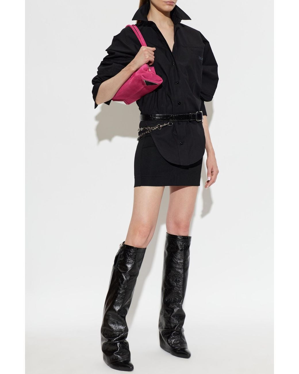 The Attico Black Short Skirt