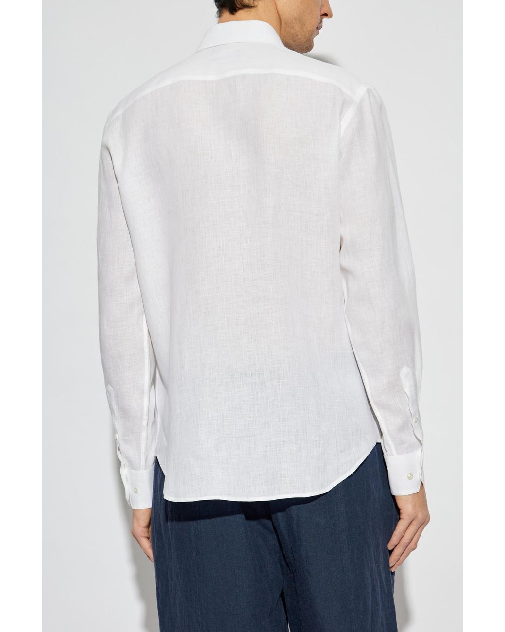 Giorgio Armani White Linen Shirt for men