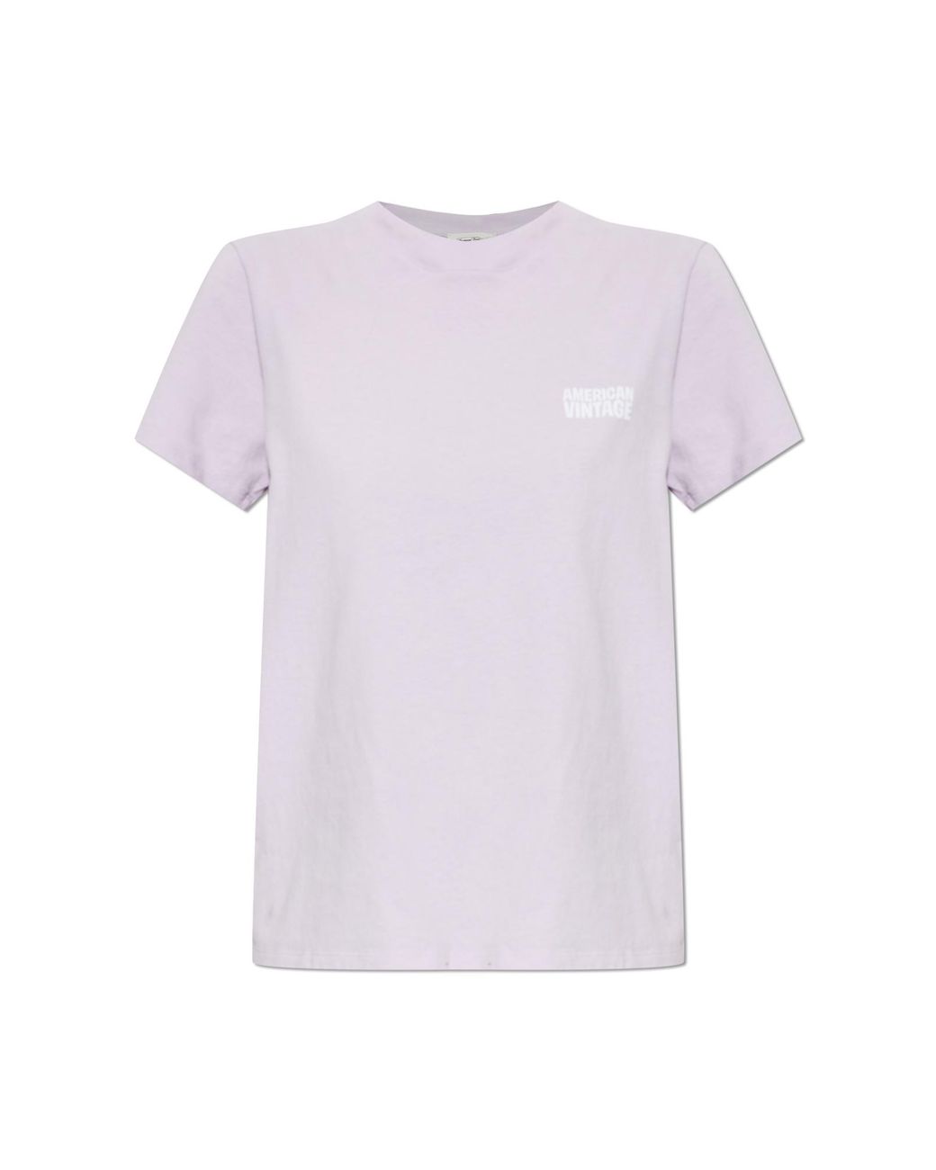 American Vintage Purple T-Shirt With Printed Logo