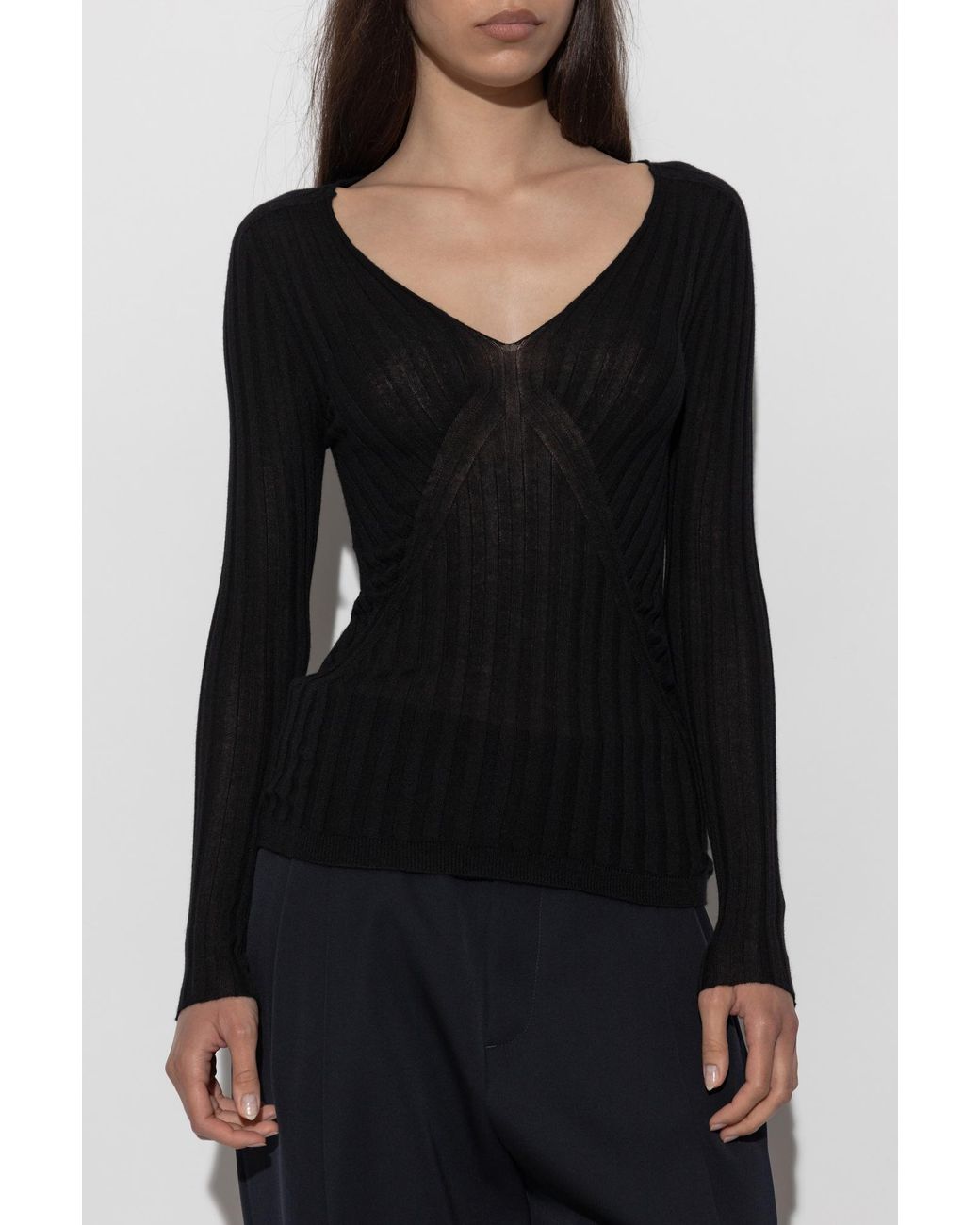 Jil Sander Black Fitted Top