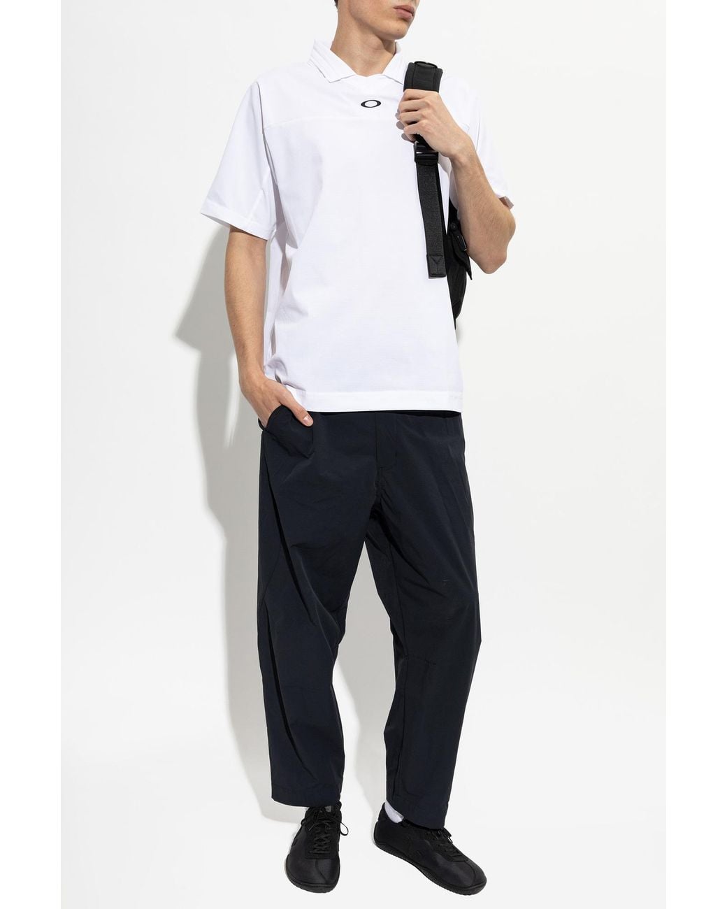 Oakley White T-Shirt With A Collar for men