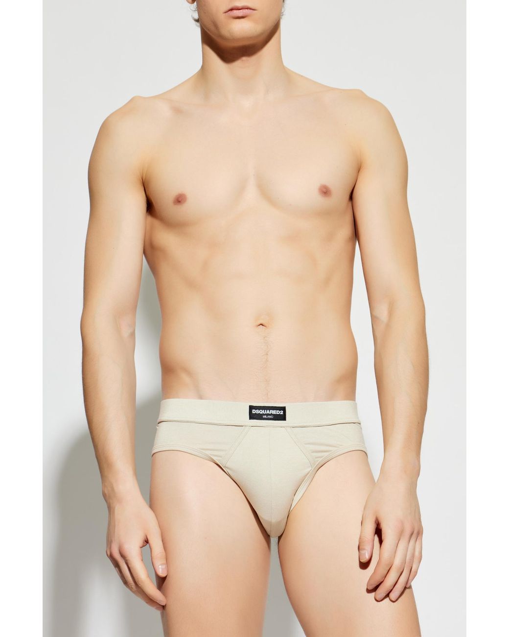 DSquared² Natural Briefs With Logo for men