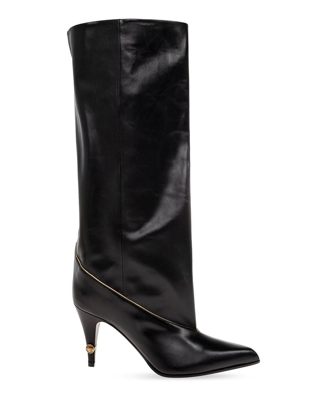Versace Black 'Gianni' Heeled Boots