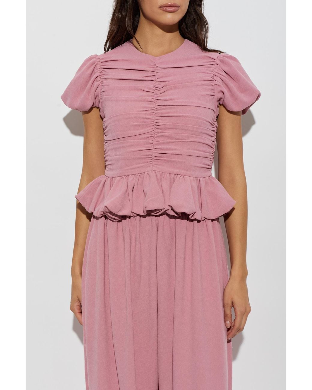 ROTATE BIRGER CHRISTENSEN Pink Draped Top