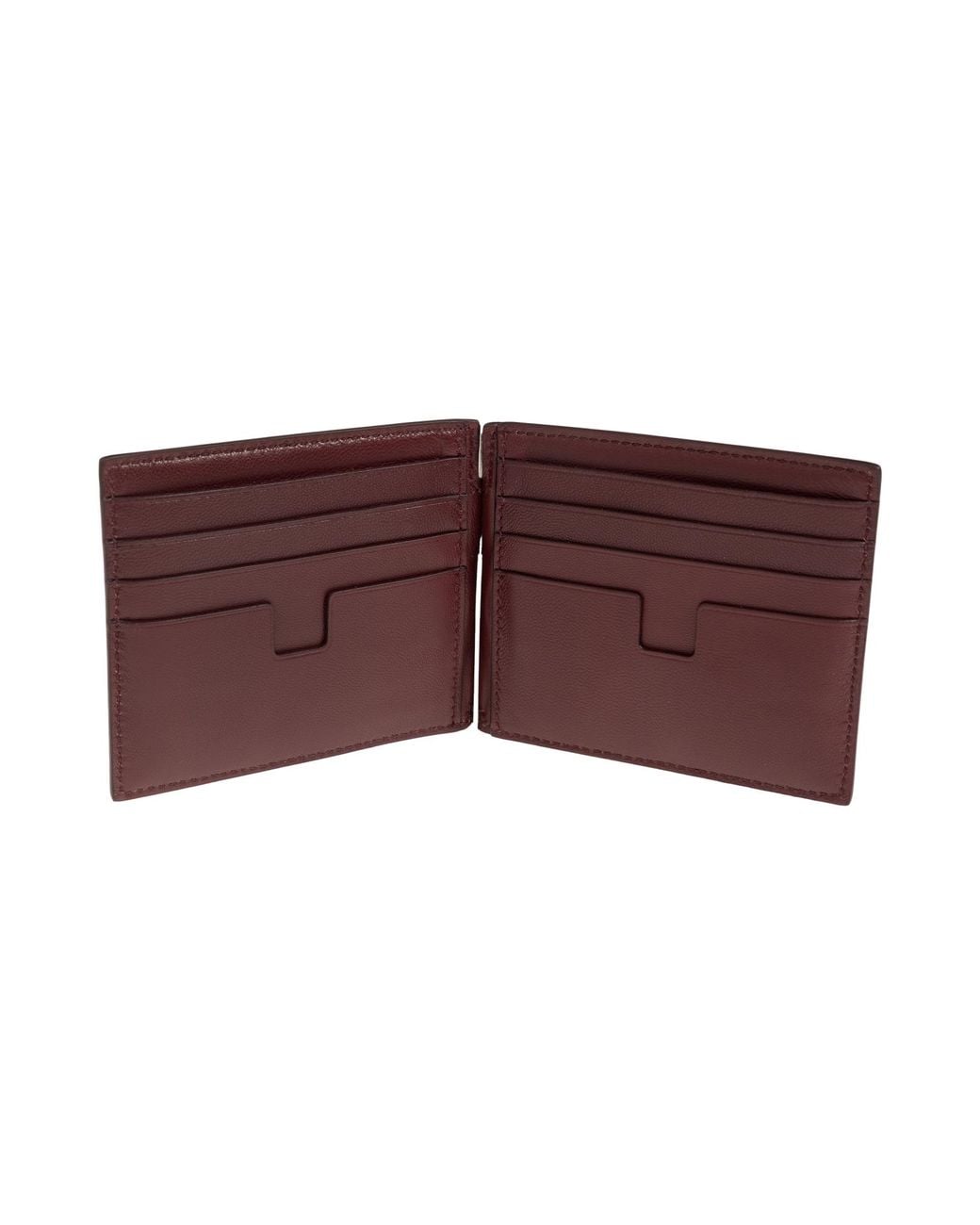 Tom Ford Purple Leather Wallet With A Money Clip for men
