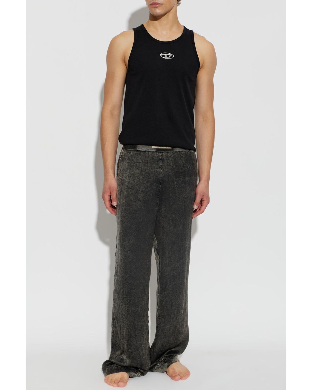DIESEL Black 'Zayne-Dnm' Trousers for men