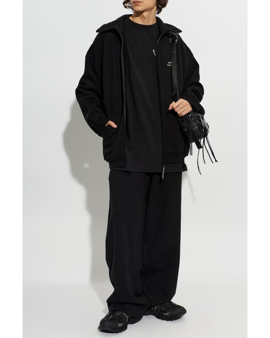 Balenciaga Black Printed T-Shirt for men