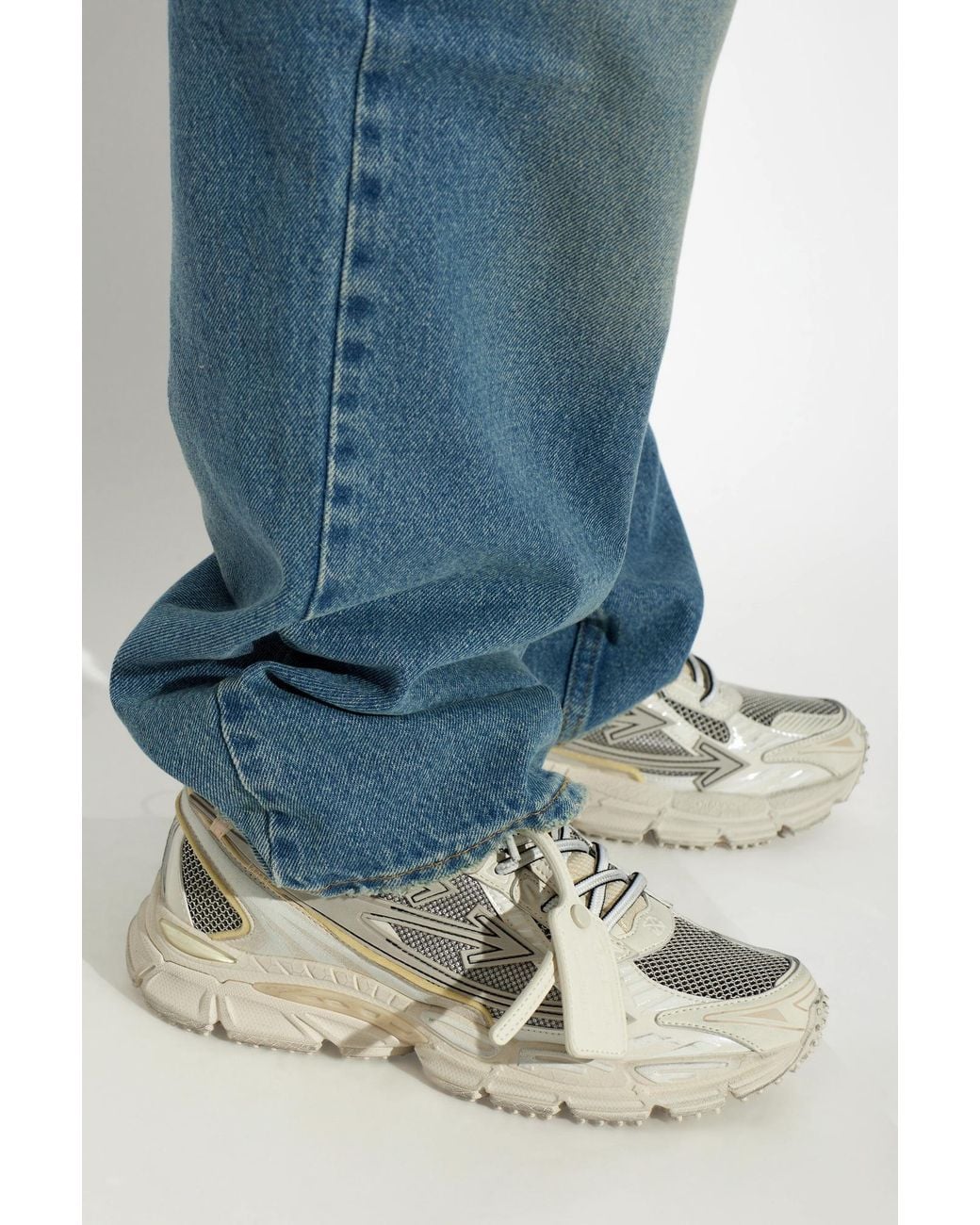 Off-White c/o Virgil Abloh Gray 'Ow Brb Worn Out' Sneakers