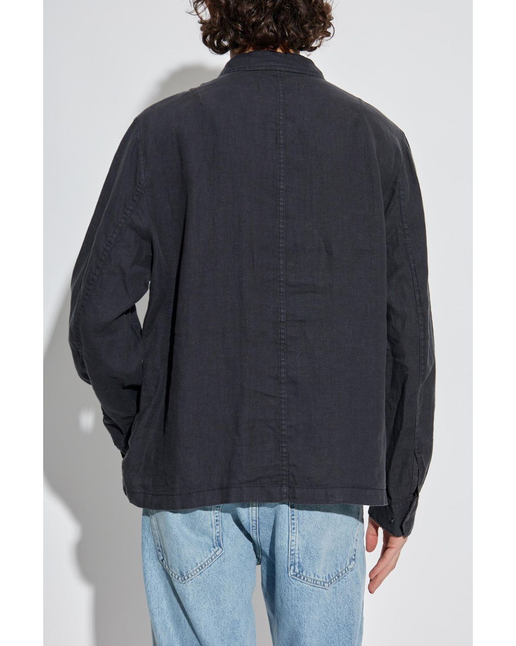 Rag & Bone Blue Linen Jacket With Pockets for men