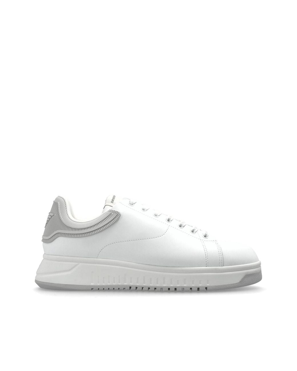 Emporio Armani White Sports Shoes With Logo for men