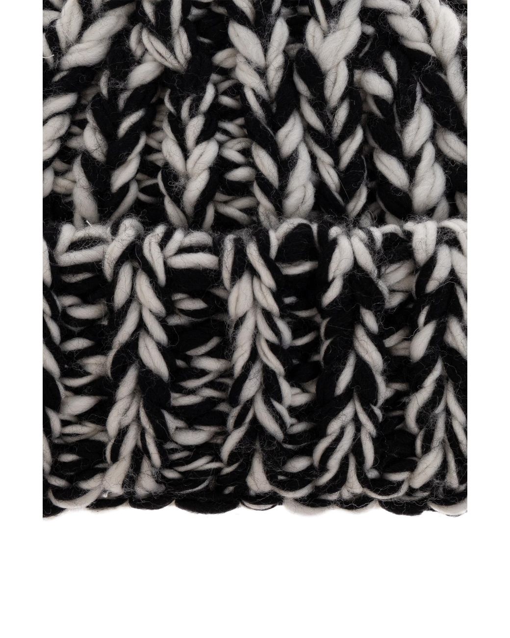 AMI Black Wool Beanie Hat