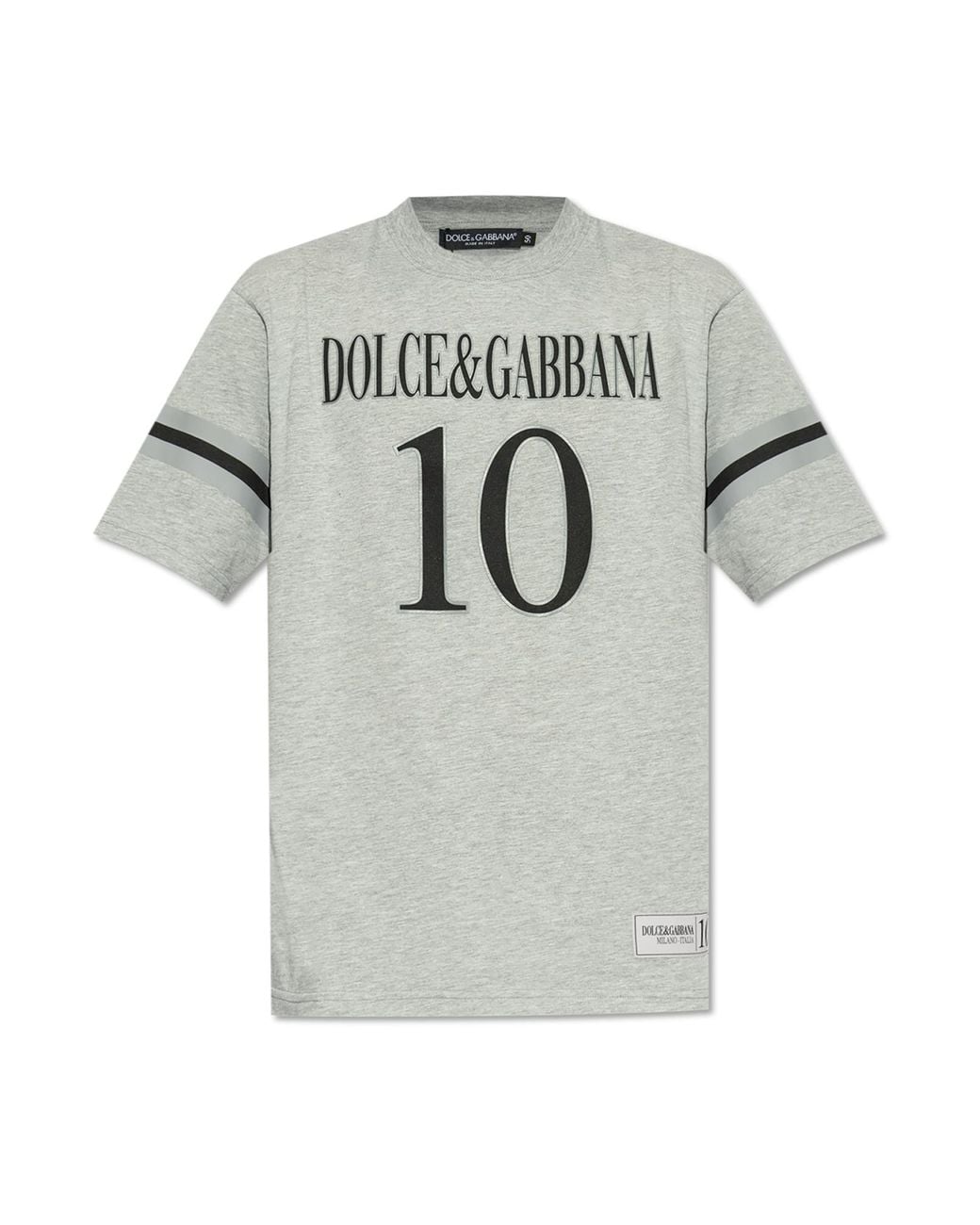 Dolce & Gabbana Gray T-Shirt With Print for men