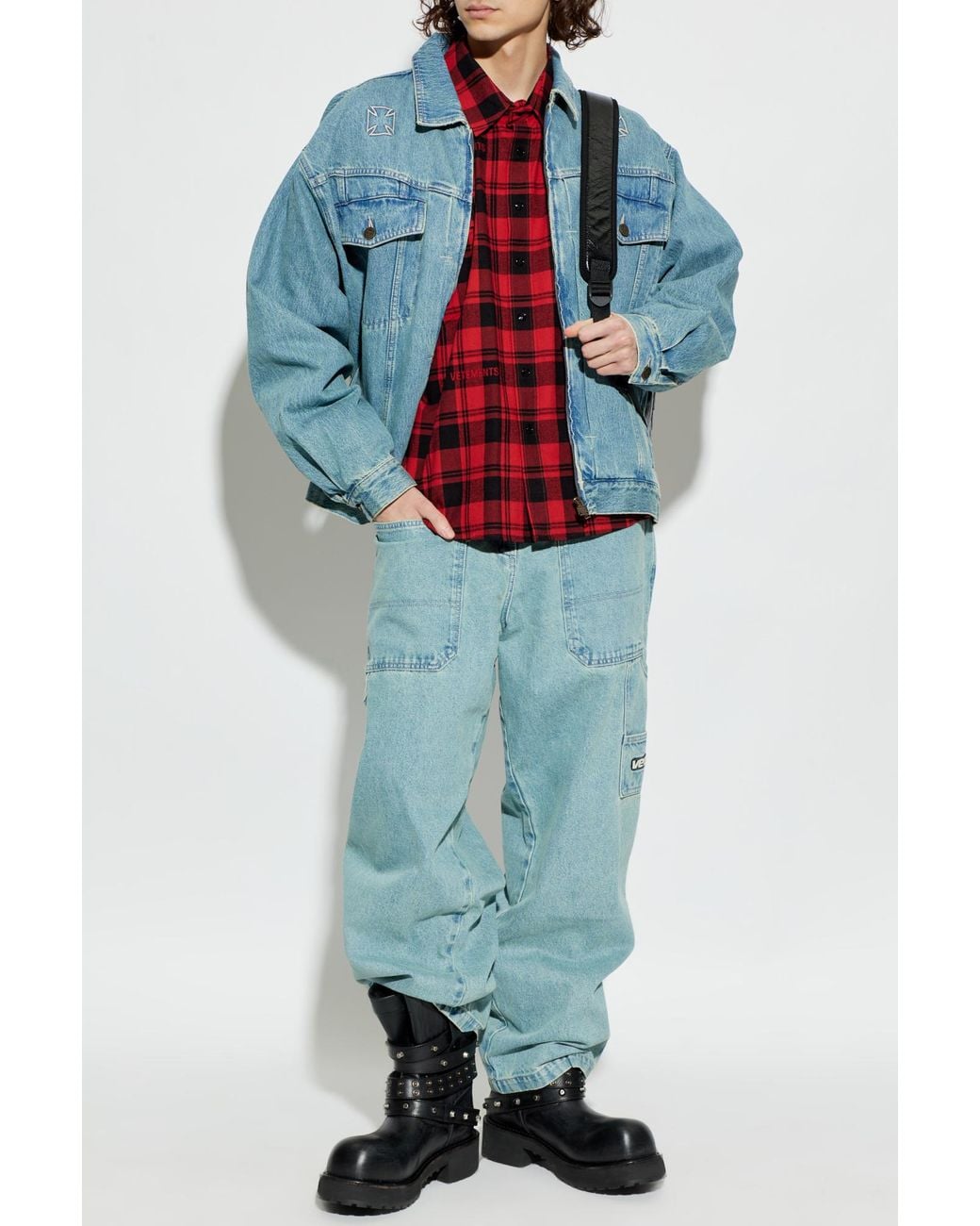 Vetements Blue Wide-Leg Jeans for men