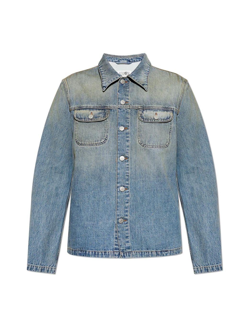 MM6 by Maison Margiela Blue Denim Jacket With 'Vintage' Effect for men