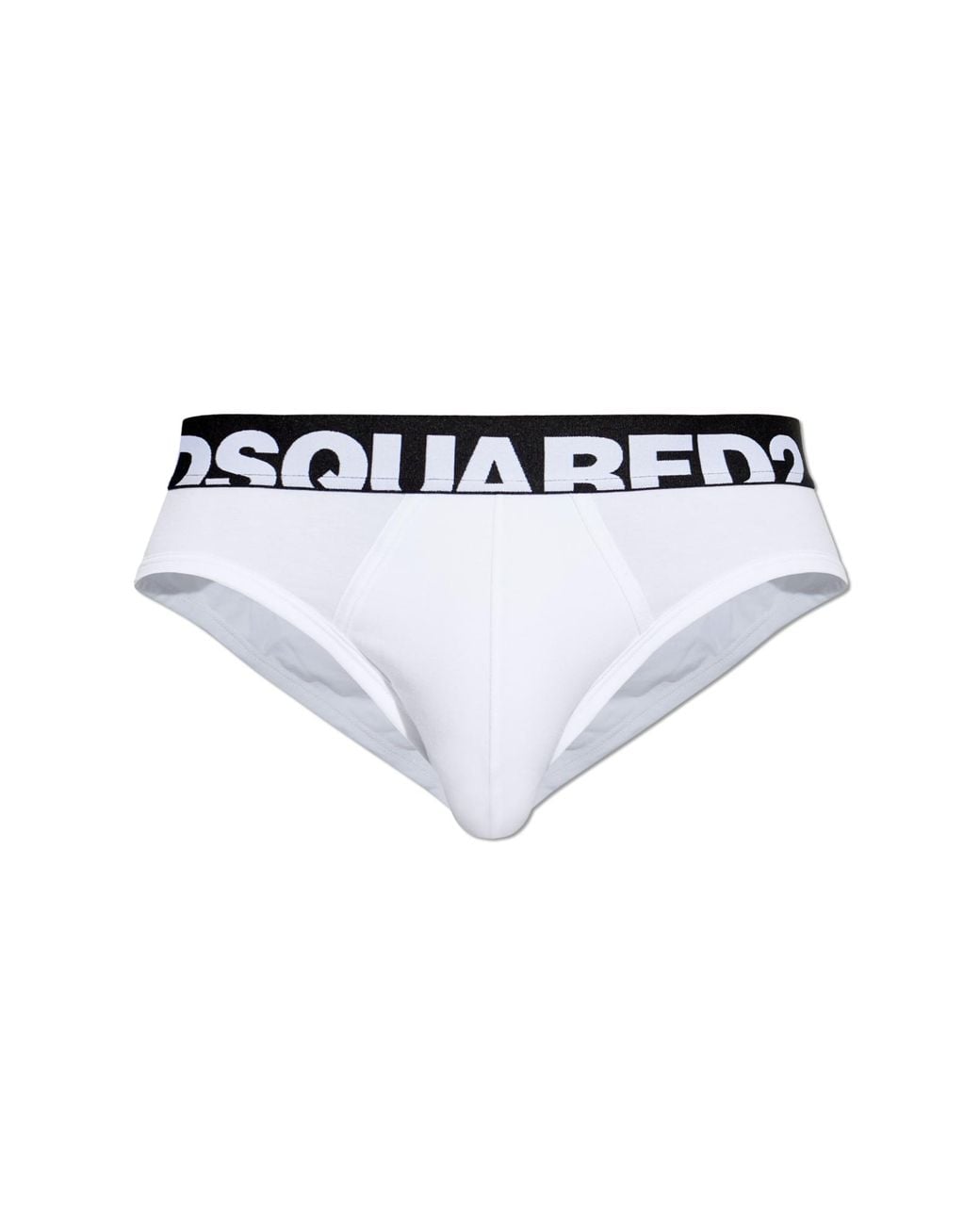 DSquared² White Cotton Briefs With Logo for men