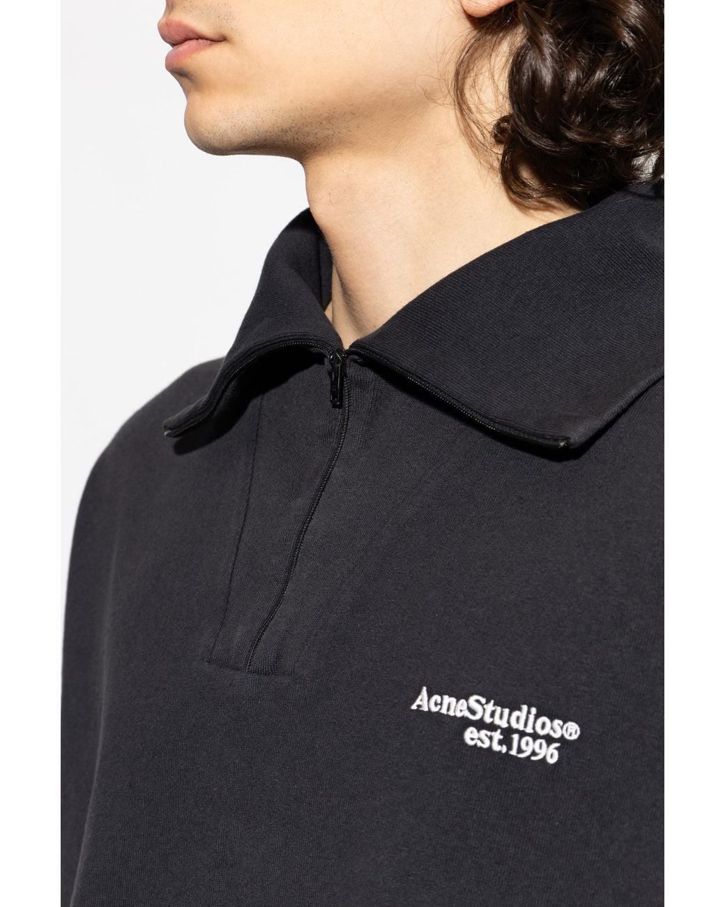 Acne Blue Sweatshirt With Logo for men
