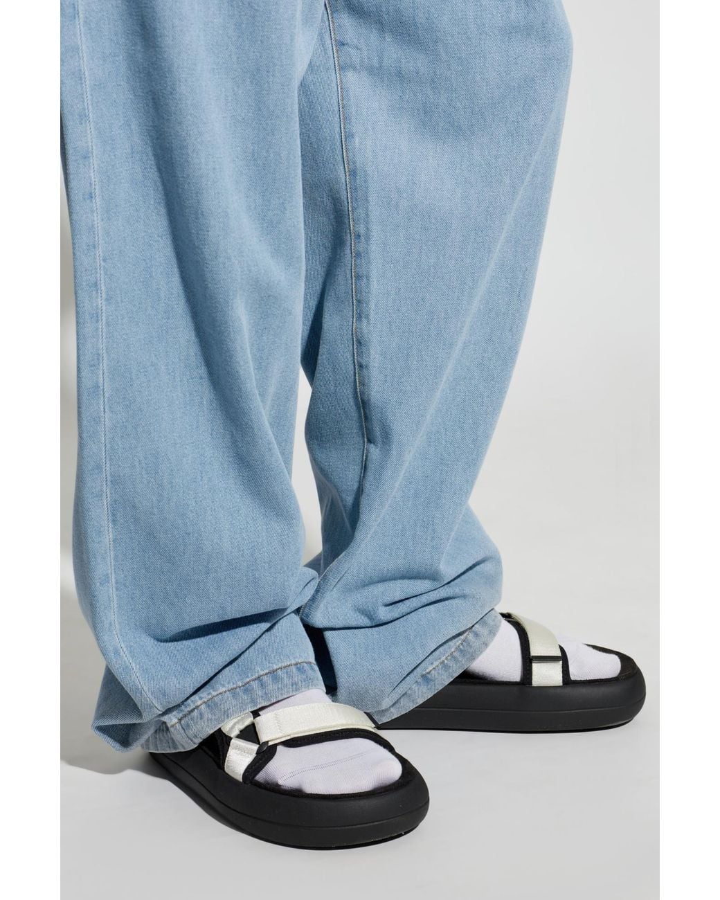 Moon Boot Black 'Mb Super Sandal' Sandals for men